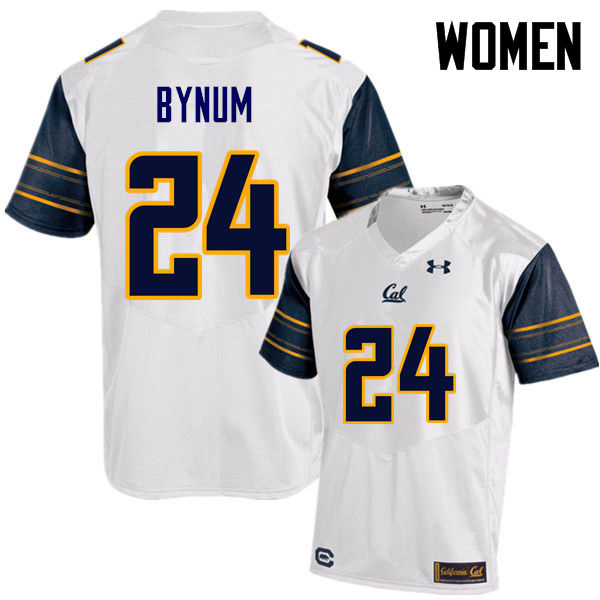 Women #24 Camryn Bynum Cal Bears (California Golden Bears College) Football Jerseys Sale-White - Click Image to Close